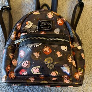 LOUNGEFLY Harry Potter Chibi Characters Mini Backpack Womens Shoulder Bag Purse
